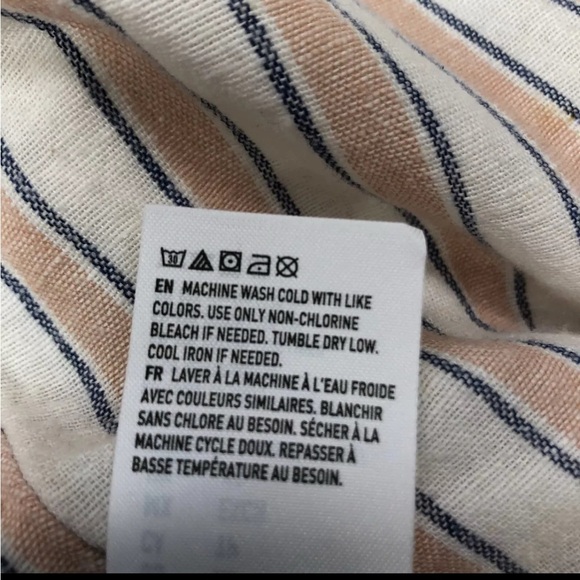 American Eagle Outfitters Striped Wide-Leg Pants - Cream and Tan - Picture 3 of 4